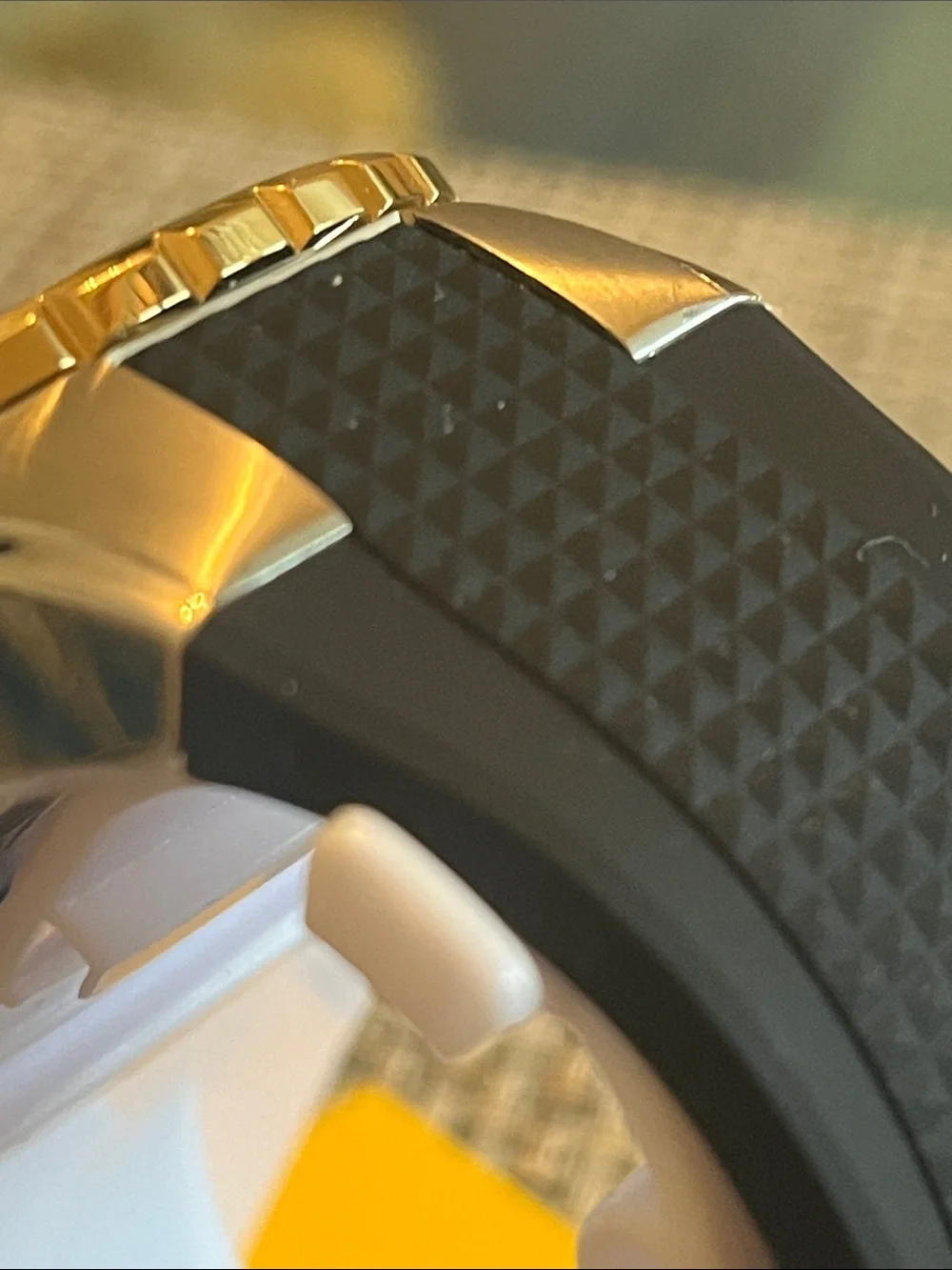 Invicta Black Dial Chronograph Watch with Gold Accents